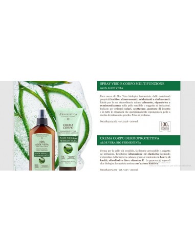 ERBORISTICA Acqua spray 100% Aloe bio...
